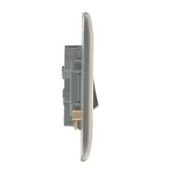 British General Nexus Metal 10AX 1-Gang 2-Way Light Switch Brushed Iridium -British General Switches & Sockets Store 87828 A4
