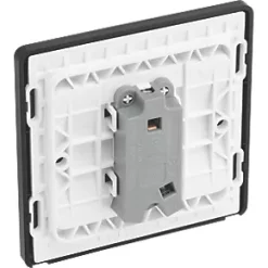 British General Evolve 10A 1-Gang 1-Way Bell Push Switch Black with Black Inserts -British General Switches & Sockets Store 878PY A4