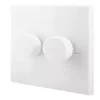 British General 900 Series 2-Gang 2-Way LED Dimmer Switch White