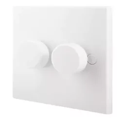 British General 900 Series 2-Gang 2-Way LED Dimmer Switch White