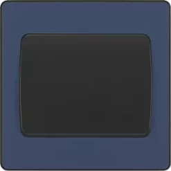 British General Evolve 20 A 16AX 1-Gang 2-Way Wide Rocker Light Switch Blue with Black Inserts -British General Switches & Sockets Store 881PY A2