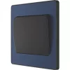 British General Evolve 20 A 16AX 1-Gang 2-Way Wide Rocker Light Switch Blue with Black Inserts