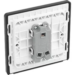 British General Evolve 20 A 16AX 1-Gang 2-Way Wide Rocker Light Switch Satin Brass with Black Inserts -British General Switches & Sockets Store 893PY A4