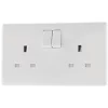 British General 800 Series 13A 2-Gang SP Switched Socket White