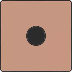 British General Evolve 1-Gang 2-Way LED Trailing Edge Single Push Dimmer Switch with Rotary Control Copper with Black Inserts 8 British General Evolve 1-Gang 2-Way LED Trailing Edge Single Push Dimmer Switch with Rotary Control Copper with Black Inserts -British General Switches & Sockets Store 902PY A2