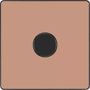 British General Evolve 1-Gang 2-Way LED Trailing Edge Single Push Dimmer Switch with Rotary Control Copper with Black Inserts 3 British General Evolve 1-Gang 2-Way LED Trailing Edge Single Push Dimmer Switch with Rotary Control Copper with Black Inserts - Image 3