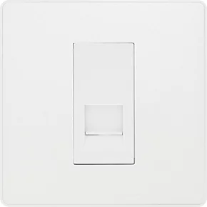 British General Evolve Master Telephone Socket Pearlescent White with White Inserts 3 British General Evolve Master Telephone Socket Pearlescent White with White Inserts - Image 3