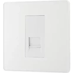 British General Evolve Master Telephone Socket Pearlescent White with White Inserts 9 British General Evolve Master Telephone Socket Pearlescent White with White Inserts -British General Switches & Sockets Store 938RF A3