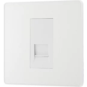 British General Evolve Master Telephone Socket Pearlescent White with White Inserts 4 British General Evolve Master Telephone Socket Pearlescent White with White Inserts - Image 4