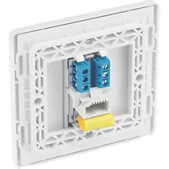 British General Evolve Master Telephone Socket Pearlescent White with White Inserts 10 British General Evolve Master Telephone Socket Pearlescent White with White Inserts -British General Switches & Sockets Store 938RF A4