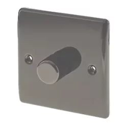 British General Nexus Metal 1-Gang 2-Way LED Dimmer Switch Black Nickel