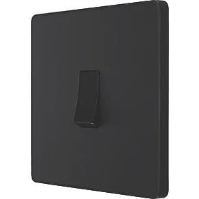 British General Evolve 20 A 16AX 1-Gang 2-Way Light Switch Matt Black with Black Inserts 1 British General Evolve 20 A 16AX 1-Gang 2-Way Light Switch Matt Black with Black Inserts