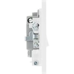 British General Evolve 13A Switched Fused Spur with LED Pearlescent White with White Inserts -British General Switches & Sockets Store 947PX A5