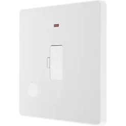 British General Evolve 13A Unswitched Fused Spur with LED Pearlescent White with White Inserts