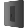 British General Evolve Slave Telephone Socket Black with Black Inserts