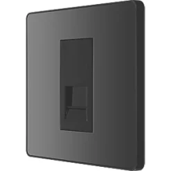 British General Evolve Slave Telephone Socket Black with Black Inserts