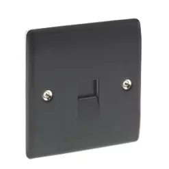 British General Nexus Metal Master Telephone Socket Matt Black -British General Switches & Sockets Store 98023 A2