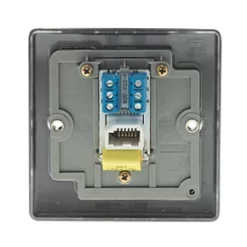 British General Nexus Metal Master Telephone Socket Matt Black -British General Switches & Sockets Store 98023 A3