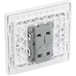 British General Evolve 20A 16AX 1-Gang Intermediate Light Switch Pearlescent White with Colour-Matched Inserts -British General Switches & Sockets Store 991PX A4